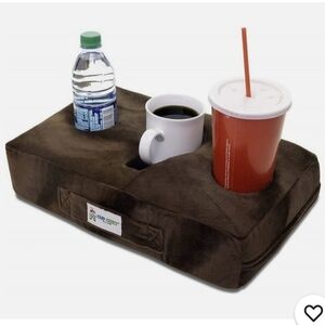 Gray Cup Holder Pillow